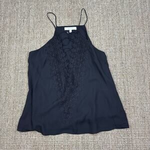 🖤 WAYF | Size Small | Black Lace Appliqué Cami Top